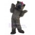 Peludo Gato gris Disfraz de mascota con pajarita Animal