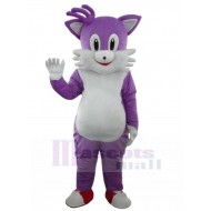 Souriant Chat violet Costume de mascotte Animal