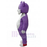 Souriant Chat violet Costume de mascotte Animal