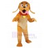 Lustig Oranger Hund Maskottchen Kostüm mit Gelber Glocke Tier
