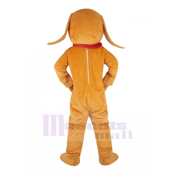 Amusant Chien Orange Costume de mascotte avec cloche jaune Animal