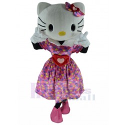 Affordable Hello Kitty Mascot Costume in Pink Dress Cartoon