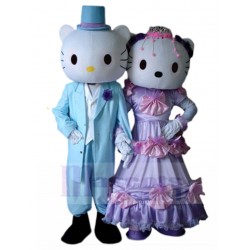 Daniel Dear and Hello Kitty Couple Mascot Costume Cartoon