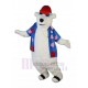 Frais Ours polaire Costume de mascotte avec des vêtements de plage Animal