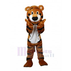 Orange tigre Costume de mascotte avec ventre blanc Animal
