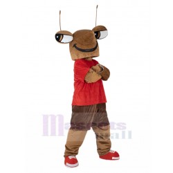 Ant Emmet Mascot Costume with Red T-shirt Animal