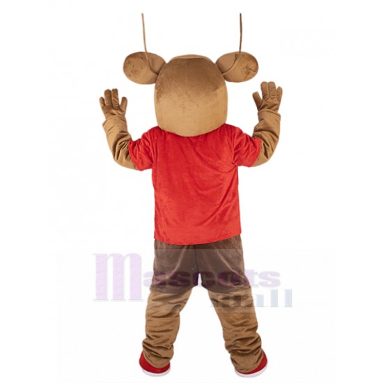 Fourmi Emmet Costume de mascotte avec T-shirt rouge Animal