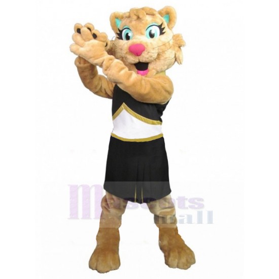 Énergique Majorette Chat brun Costume de mascotte Animal