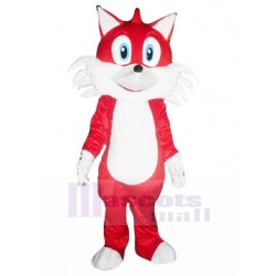 Cuddly Red and White Cat Mascot Costume Animal