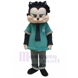 Black Cat Doctor Mascot Costume in Medical Clothe Animal