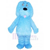 Hairy Blue Dog Mascot Costume Animal