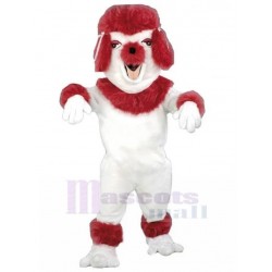 Affordable Red and White Poodle Dog Mascot Costume Animal