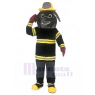 Mighty Black Fire Bulldog Mascot Costume Animal