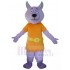 Loup violet Costume de mascotte avec ceinture jaune Animal