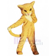 Yellow Tabby Cat Mascot Costume Animal