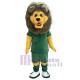Deporte León en camiseta verde Disfraz de mascota Animal