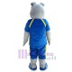 Bouledogue Chien en chemise de sport bleue Déguisement de mascotte Animal