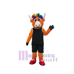 Orange Bull Mascot Costume Animal