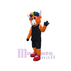 Orange Bull Mascot Costume Animal