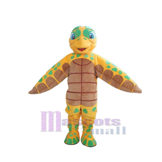 Light Brown Sea Turtle Mascot Costume Ocean