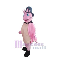 Pink Shrimp Mascot Costume Ocean