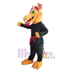 Yellow Kung Fu Dragon Mascot Costume Animal