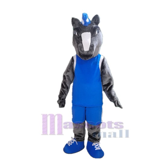 Mustang grise Cheval Déguisement de mascotte Animal