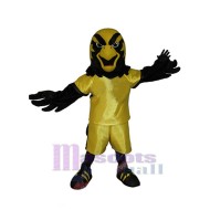 Black and Gold Falcon Mascot Costume Animal