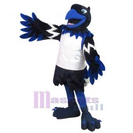 Ave fénix negra y azul Disfraz de mascota Animal