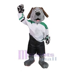 Sportlicher grauer Hund Maskottchen-Kostüm Tier
