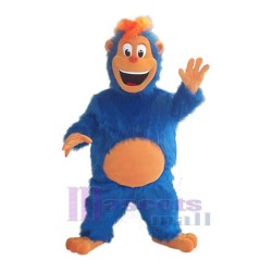 Furry Blue Monkey Mascot Costume Animal