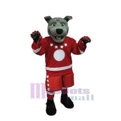 Sports Gray Dog Mascot Costume Animal