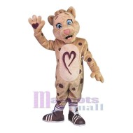 Leopard with Blue Eyes Mascot Costume Animal
