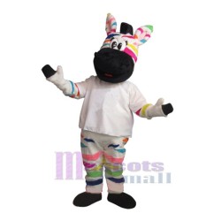Colorful Zebra Mascot Costume Animal