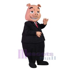 Pig Gentleman Mascot Costume Animal