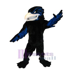 Bleu et Noir Corbeau Mascotte Costume Animal