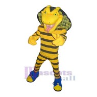 Yellow Cobra Snake Mascot Costume Animal