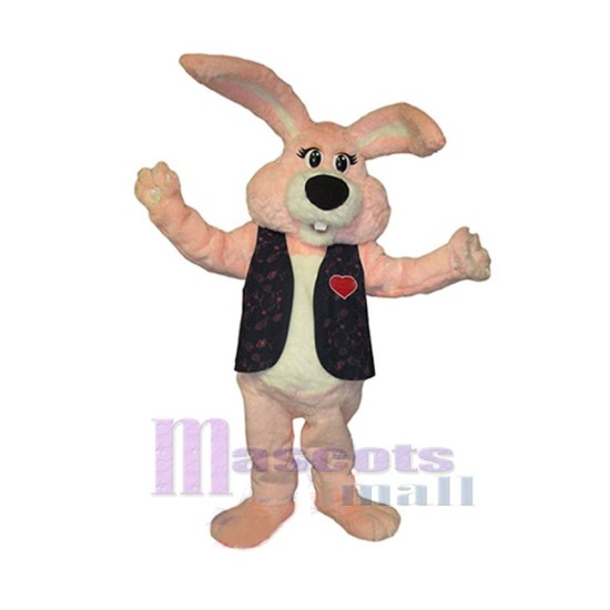 Simpático Conejo Rosa Disfraz de mascota Animal