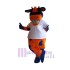 Blue and Orange Cow Mascot Costume Animal