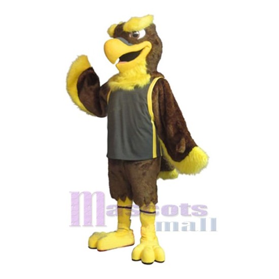 Faucon marron et jaune Mascotte Costume Animal