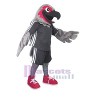 Faucon gris sportif Mascotte Costume Animal