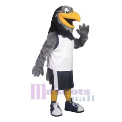 Hawk in White Vest Mascot Costume Animal