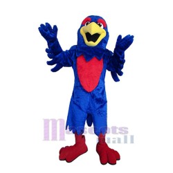 Blue and Red Hawk Mascot Costume Animal