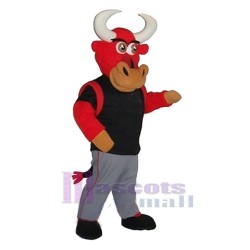 Strong Red Bull Mascot Costume Animal