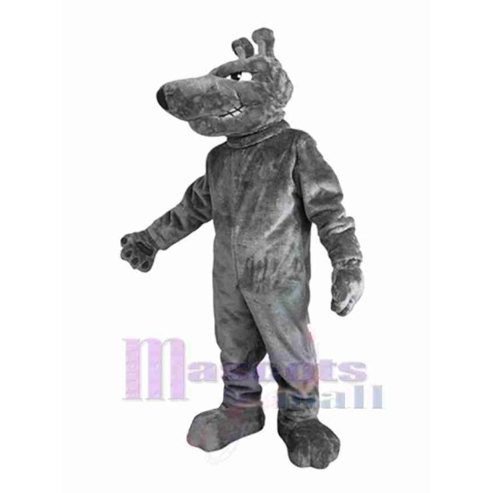 Strong Gray Dog Mascot Costume Animal