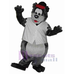 Fat Gray Bear Mascot Costume Animal
