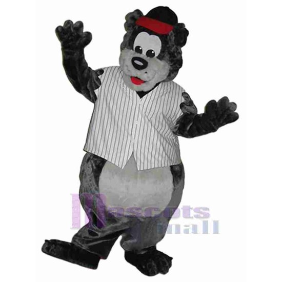 Fat Gray Bear Mascot Costume Animal