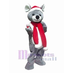 Bear with Scarf Mascot Costume Animal