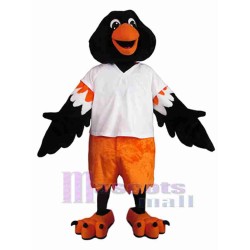 Oiseau géant noir et orange Mascotte Costume Animal