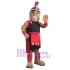  Red and Black Spartan Mascot Costume People